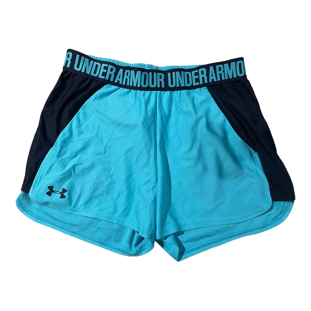 under armour ladies running shorts Blue Teal Size Small